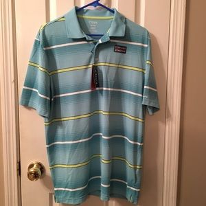 BLUE and GREEN Chaps Dry-Fit Polo Size M